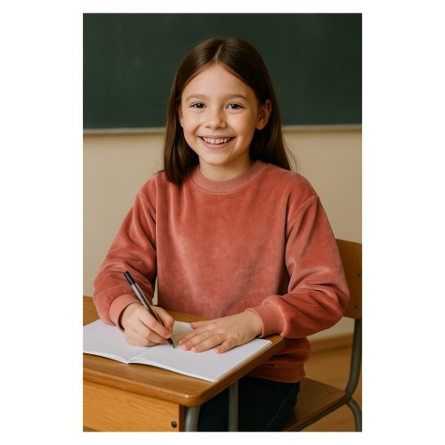 welurowa bluza dziewczęca