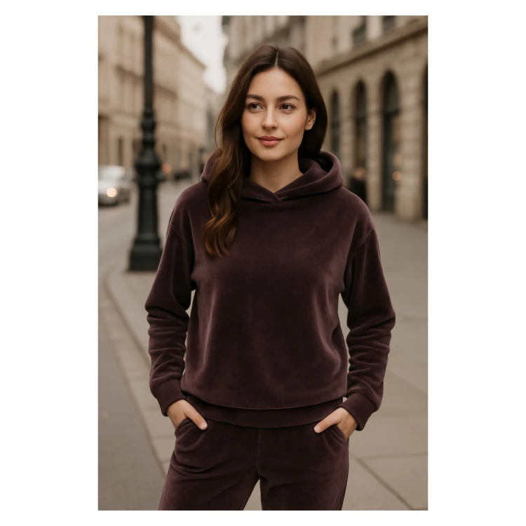 welurowa bluza damska