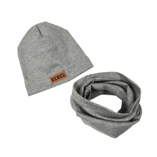 komplet chłopięcy czapka+komin