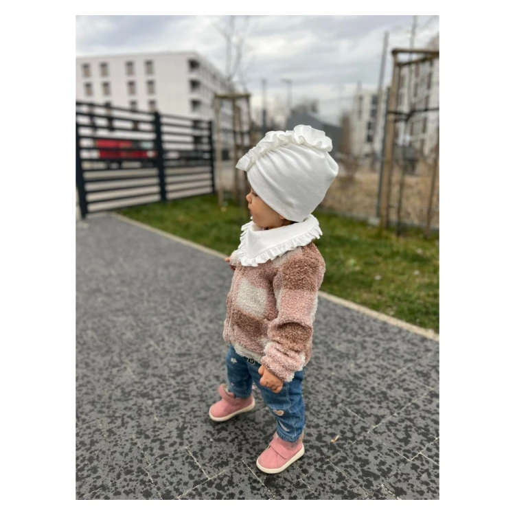 komplecik dziewczęcy czapka+chusta