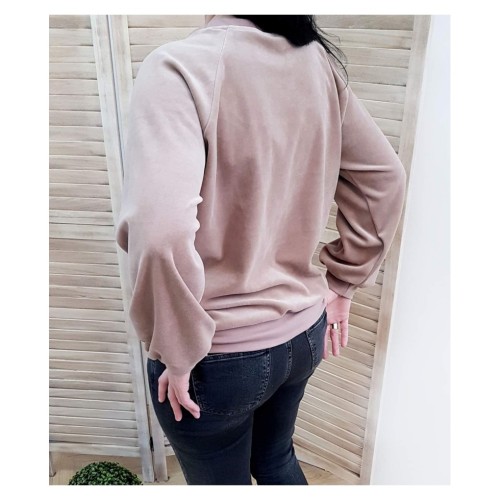 welurowa bluza damska
