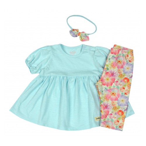 komplet dla dziewczynki tunika+legginsy 3/4