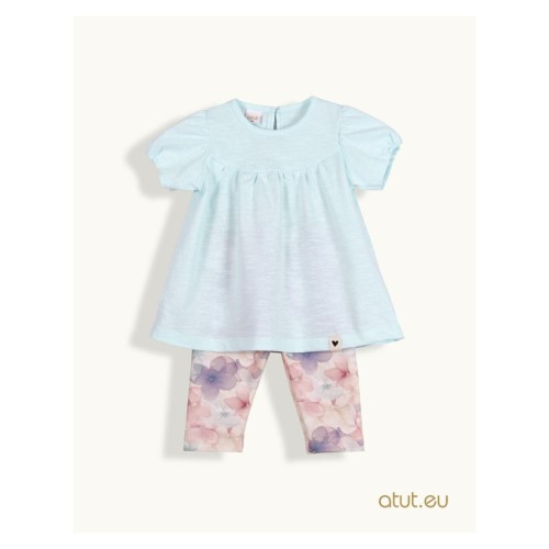 komplet dla dziewczynki tunika+legginsy 3/4