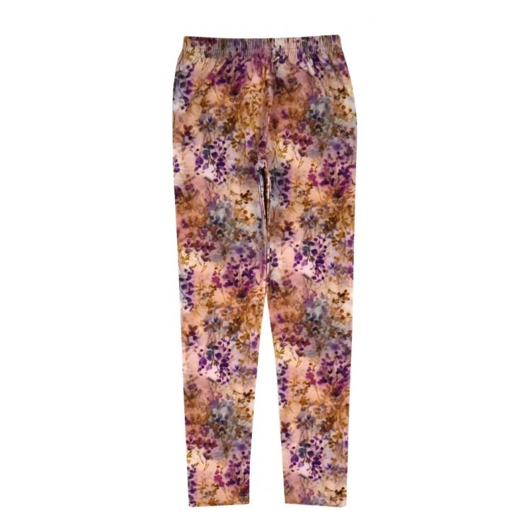 legginsy dziewczęce w kwiaty