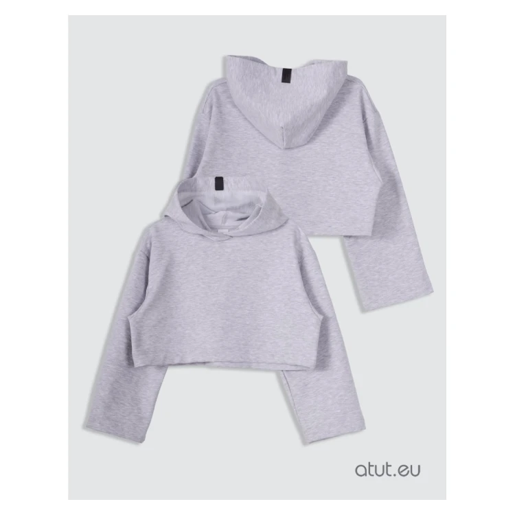 krótka bluza z kapturem