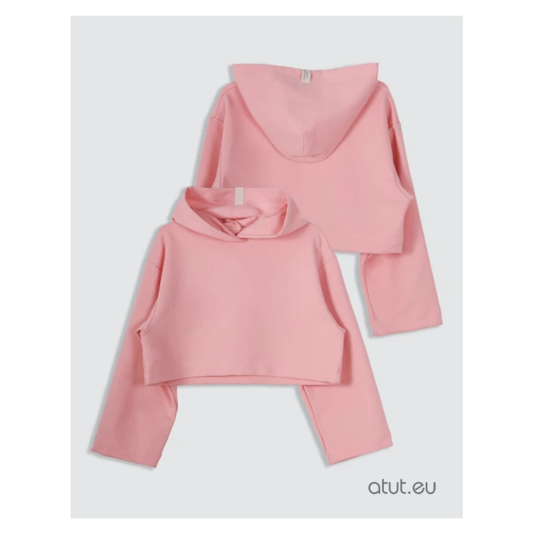 krótka bluza z kapturem