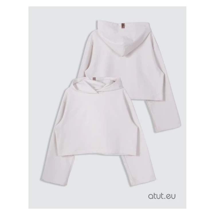 krótka bluza z kapturem