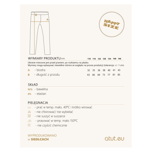 legginsy - poszerzony obwód
