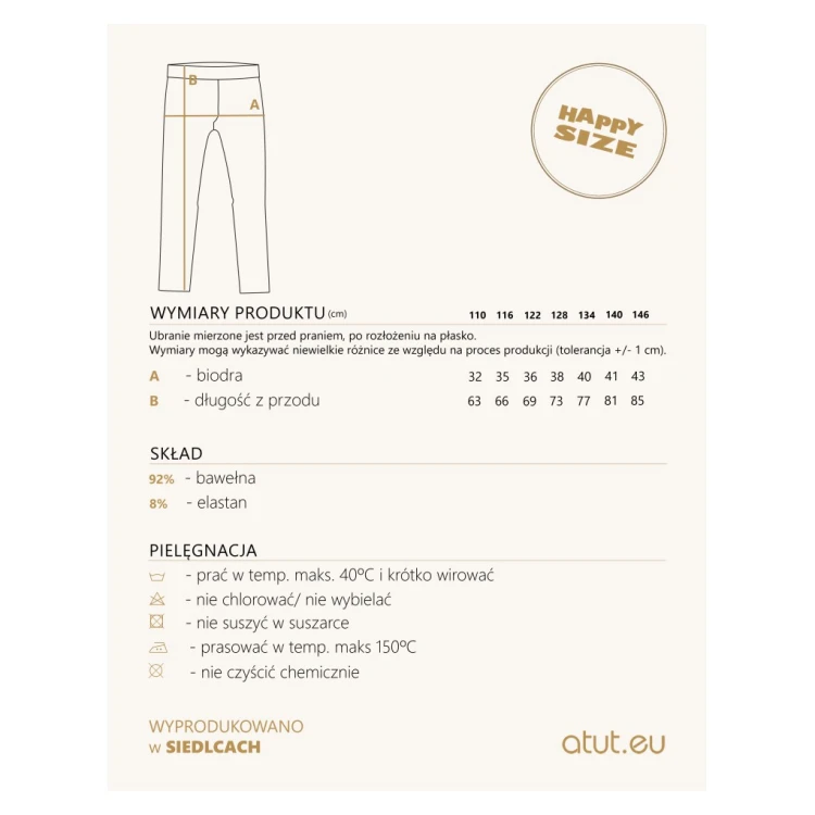 legginsy - poszerzony obwód