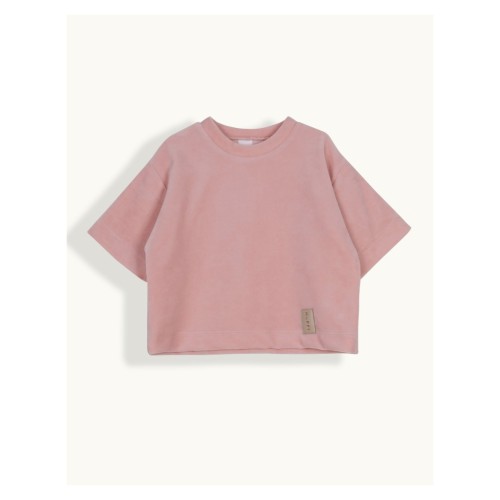 T-shirt dziewczęcy z weluru
