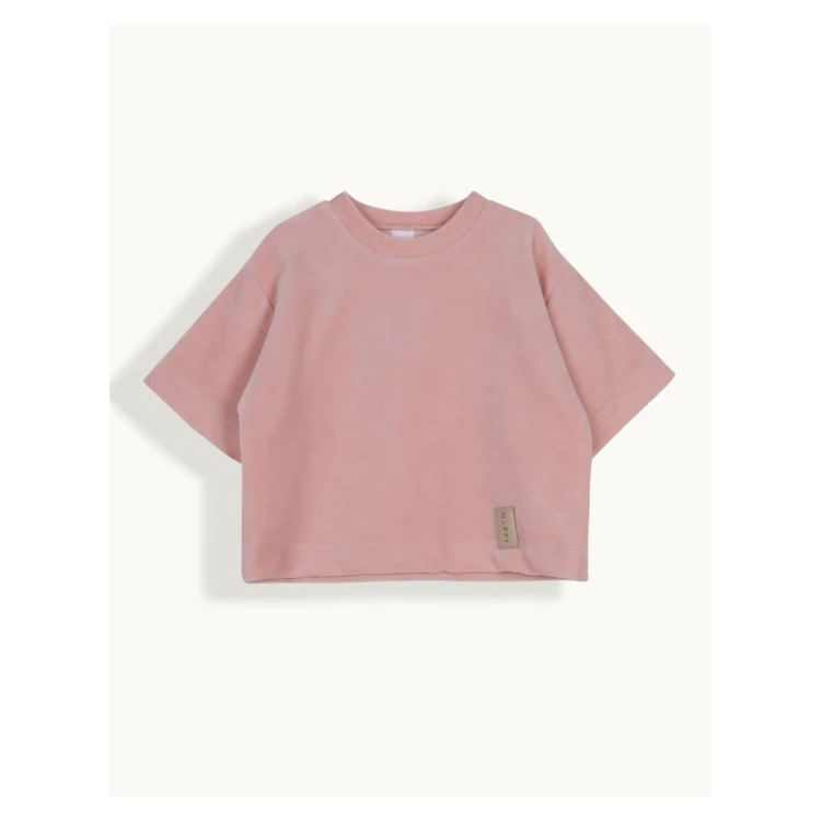 T-shirt dziewczęcy z weluru