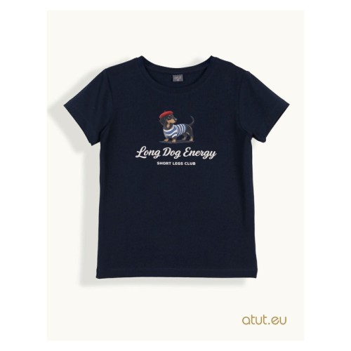 T-shirt dziewczęcy „Long Dog Energy”