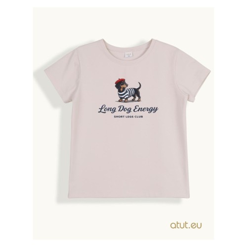 T-shirt dziewczęcy „Long Dog Energy”
