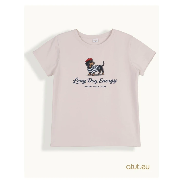 T-shirt dziewczęcy „Long Dog Energy”