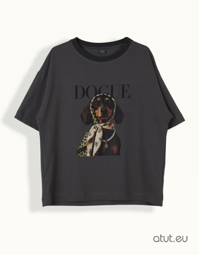 Bluzka dziewczęca DOGUE z nadrukiem jamnika