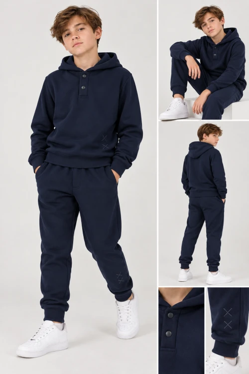 bluza chłopięca granatowa